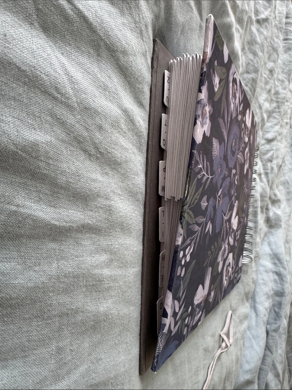 Blue Floral Spiral Greeting Card Planner XL and Storage - Etsy